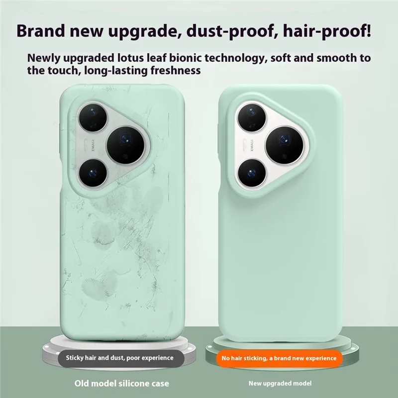 For Huawei Pura 80 Pro / 80 Pro+ Case Skin-Friendly Liquid Silicone + PC Phone Cover - Light Green