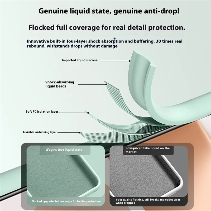 For Huawei Pura 80 Pro / 80 Pro+ Case Skin-Friendly Liquid Silicone + PC Phone Cover - Light Green