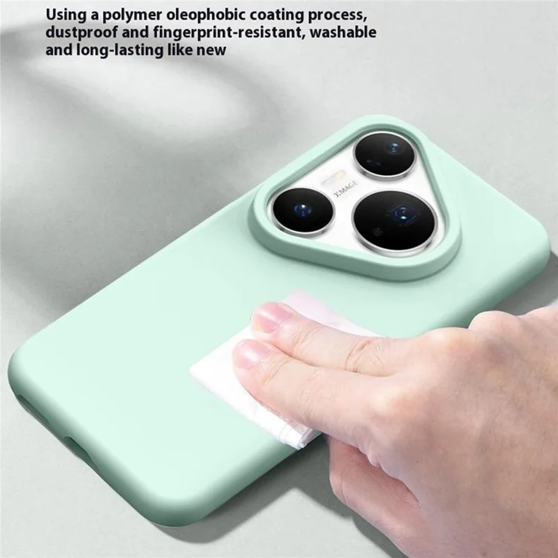 For Huawei Pura 80 Pro / 80 Pro+ Case Skin-Friendly Liquid Silicone + PC Phone Cover - Light Green