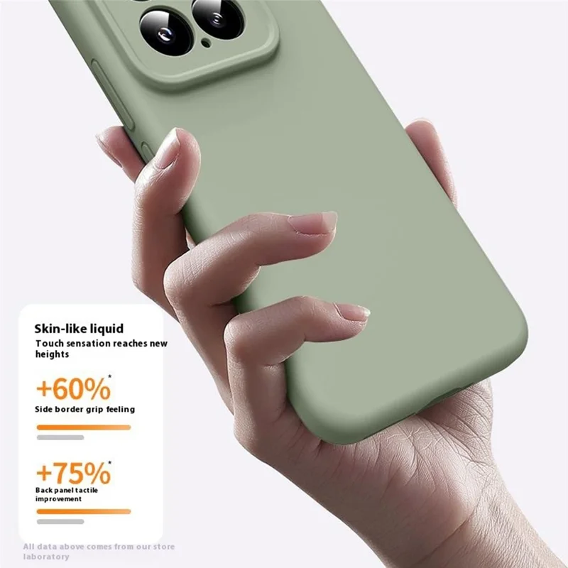 For Xiaomi 15 Case Precise Cutouts Liquid Silicone + PC Shockproof Phone Cover - Dark Green