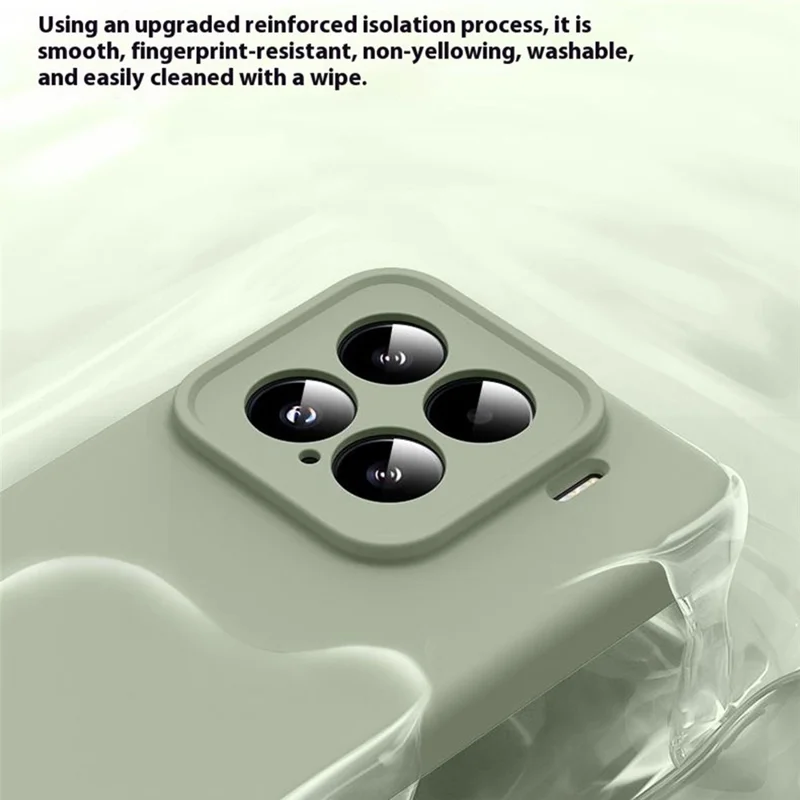 For Xiaomi 15 Case Precise Cutouts Liquid Silicone + PC Shockproof Phone Cover - Dark Green