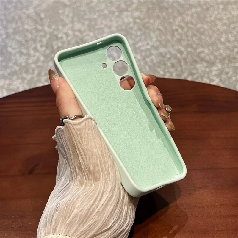 Für Samsung Galaxy S25 Hülle Präzise Ausschnitte Flüssigsilikon + PC Stoßfeste Handyhülle - Babyblau