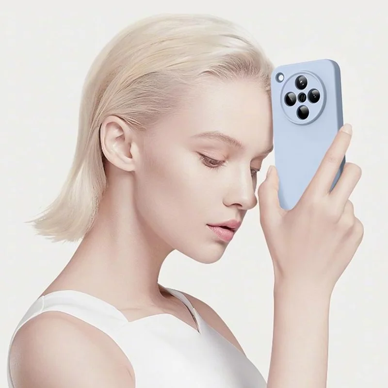 For Oppo Find X8 5G Case Precise Cutouts Liquid Silicone + PC Shockproof Phone Cover - Baby Blue