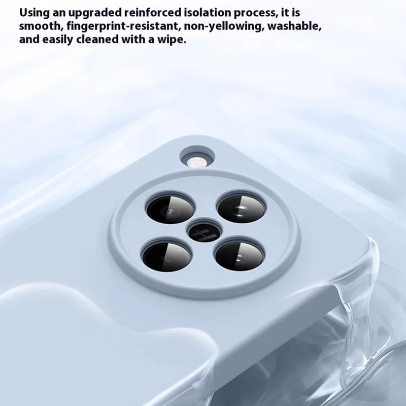 For Oppo Find X8 5G Case Precise Cutouts Liquid Silicone + PC Shockproof Phone Cover - Baby Blue