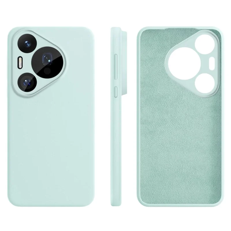 Capa Pura 70 Pro da Huawei Recortes precisos Silicone líquido + Capa de telefone à prova de choque PC - Verde claro
