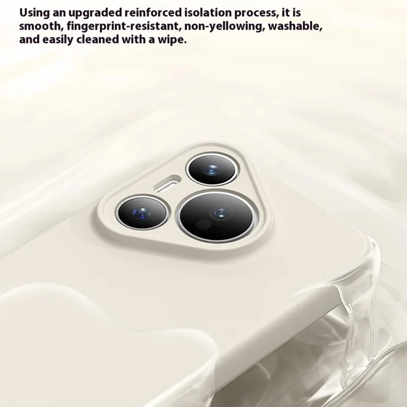 For Huawei Pura 70 Case Compatible with MagSafe Precise Cutouts Liquid Silicone + PC Phone Cover - Antique White