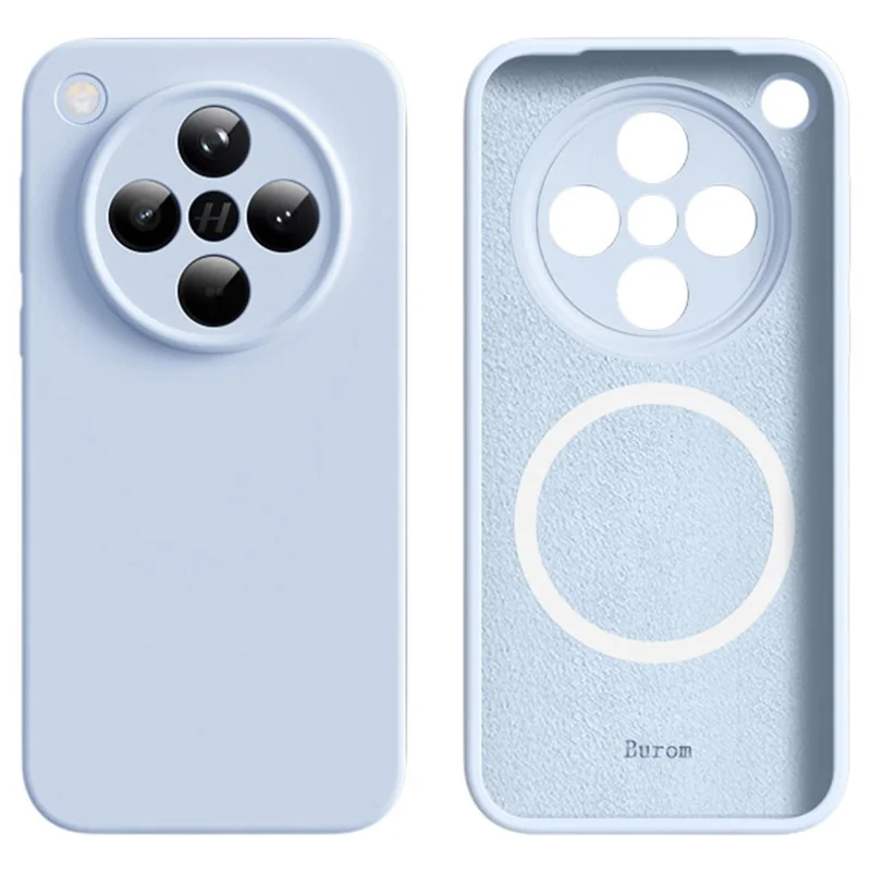 For Oppo Find X8 5G Magnetic Case Precise Cutouts Liquid Silicone + PC Phone Cover - Baby Blue