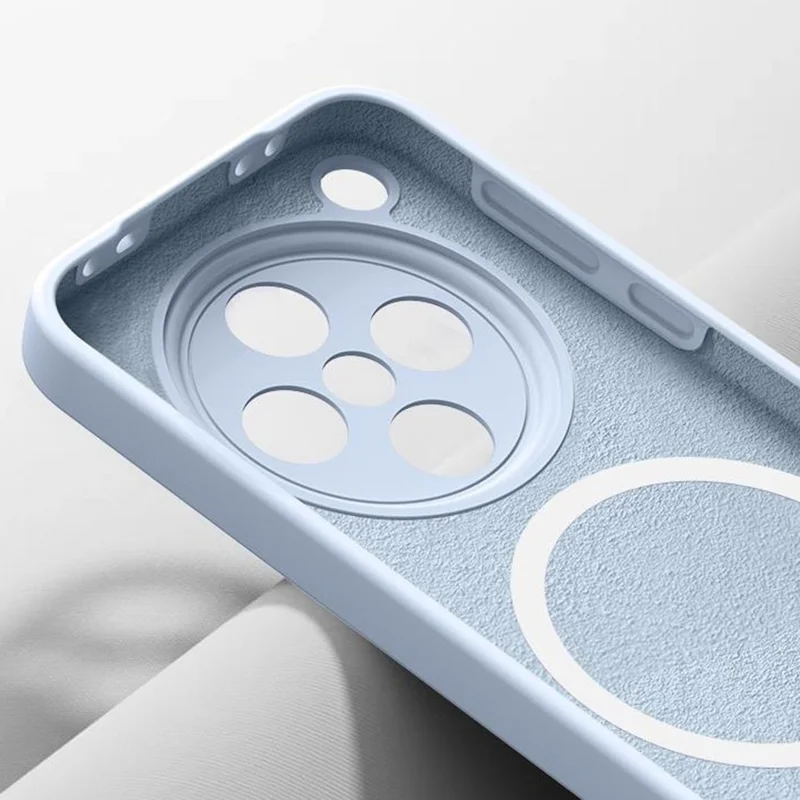 For Oppo Find X8 5G Magnetic Case Precise Cutouts Liquid Silicone + PC Phone Cover - Baby Blue