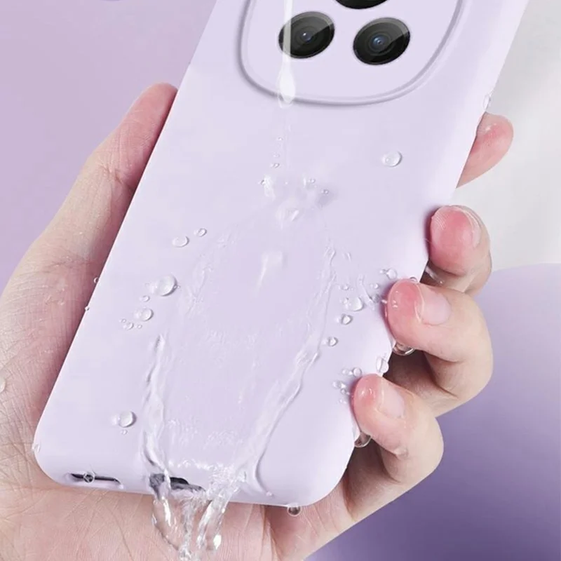 For Honor Magic6 5G Magnetic Case Precise Cutouts Liquid Silicone + PC Phone Cover - Light Purple