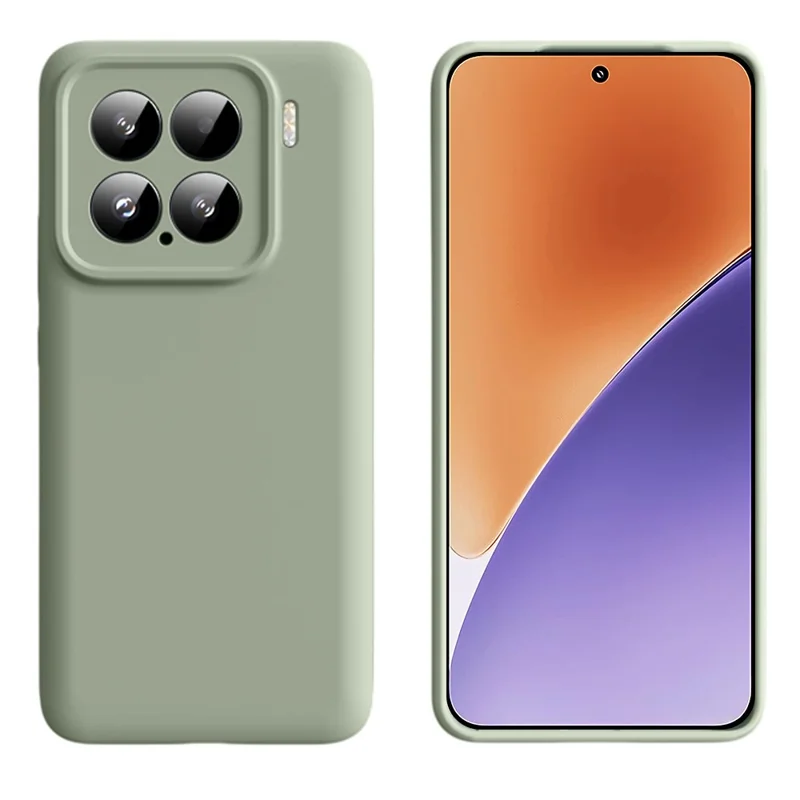 Étui pour Xiaomi 15 Compatible avec MagSafe Découpes Précises Silicone Liquide + Coque de Téléphone PC - Vert