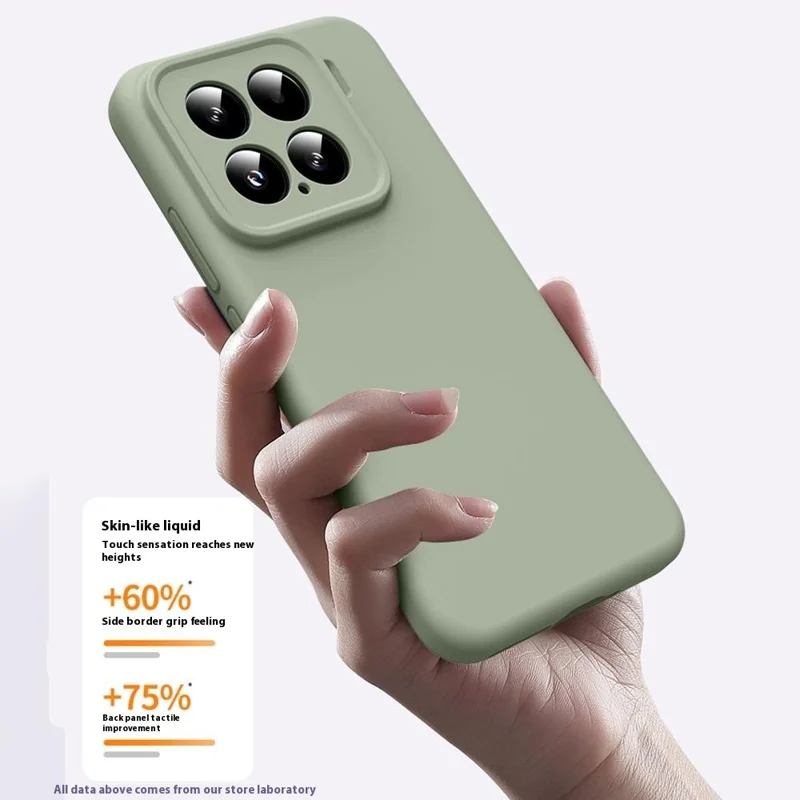 Étui pour Xiaomi 15 Compatible avec MagSafe Découpes Précises Silicone Liquide + Coque de Téléphone PC - Vert