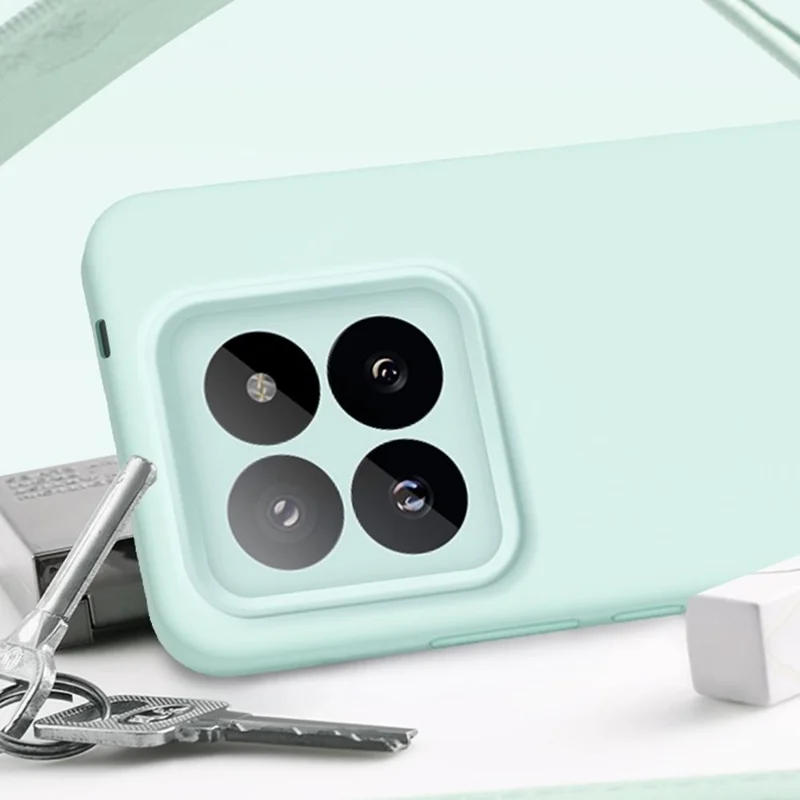 Funda para Xiaomi 14 Pro con Cortes Precisos de Silicona Líquida + PC Antigolpes - Verde Claro