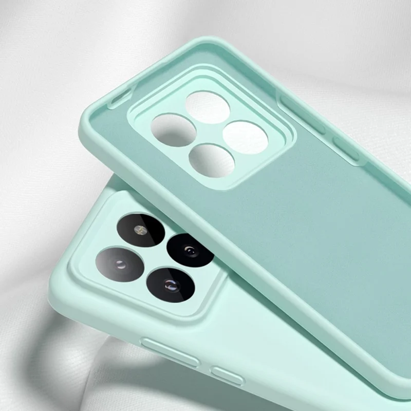 Funda para Xiaomi 14 Pro con Cortes Precisos de Silicona Líquida + PC Antigolpes - Verde Claro