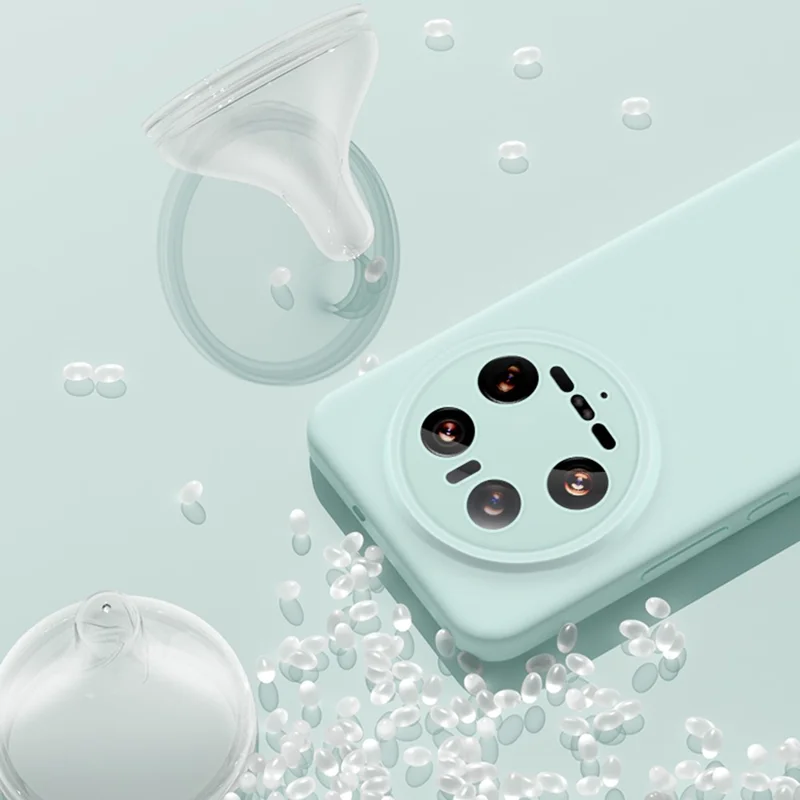 Funda para Xiaomi 14 Ultra Compatible con MagSafe, Cortes Precisos, Silicona Líquida + Carcasa de PC - Verde Claro