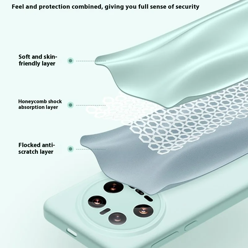 Funda para Xiaomi 14 Ultra Compatible con MagSafe, Cortes Precisos, Silicona Líquida + Carcasa de PC - Verde Claro