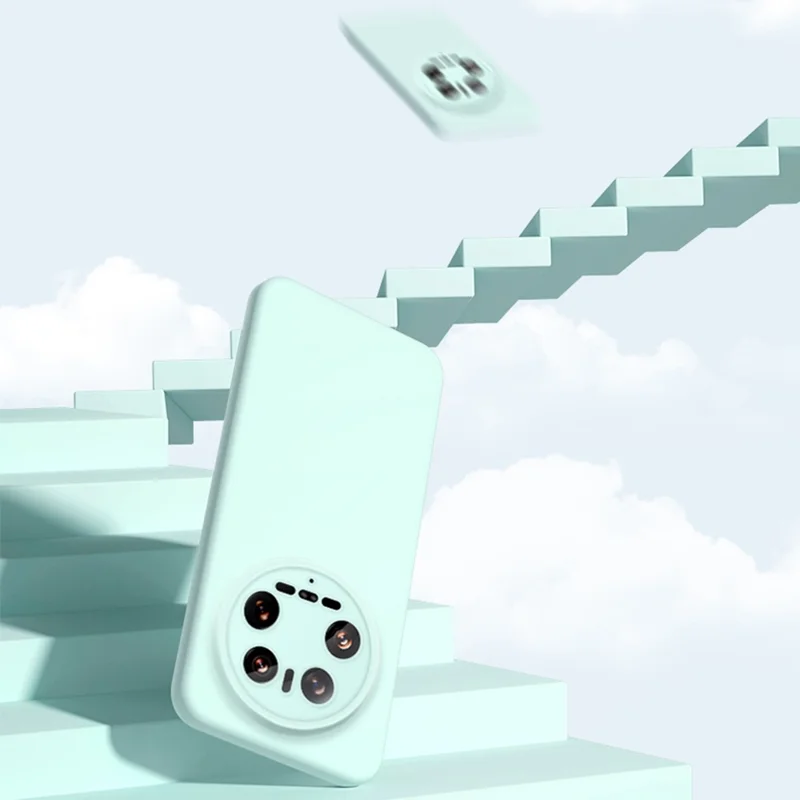 Funda para Xiaomi 14 Ultra Compatible con MagSafe, Cortes Precisos, Silicona Líquida + Carcasa de PC - Verde Claro