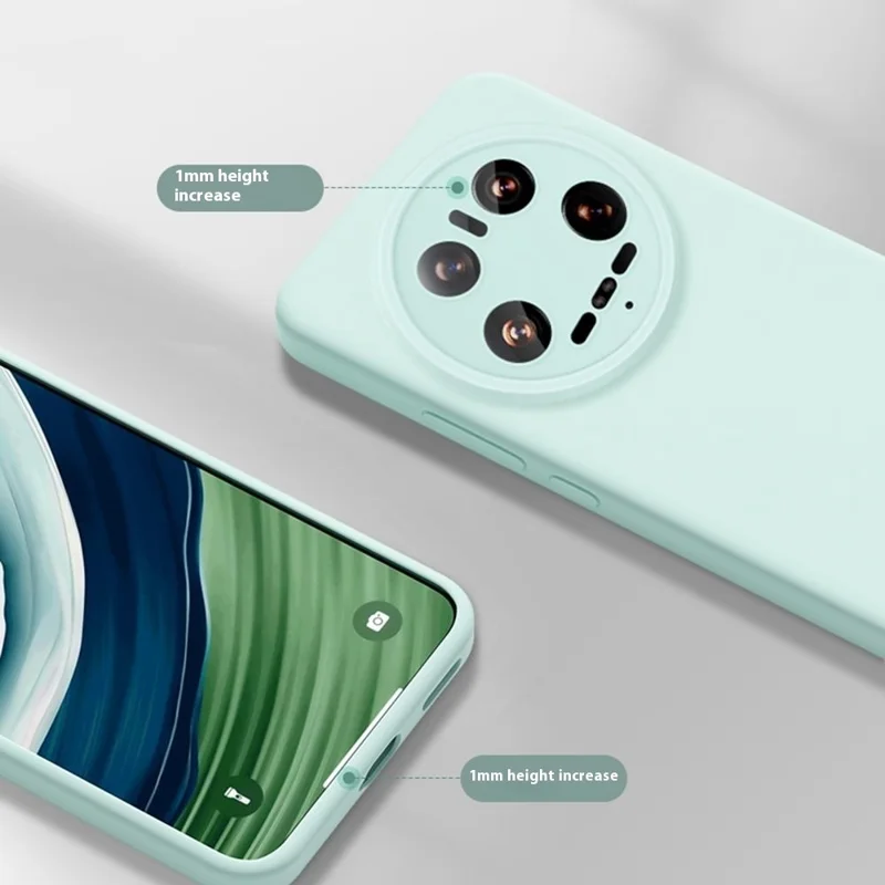 Funda para Xiaomi 14 Ultra Compatible con MagSafe, Cortes Precisos, Silicona Líquida + Carcasa de PC - Verde Claro