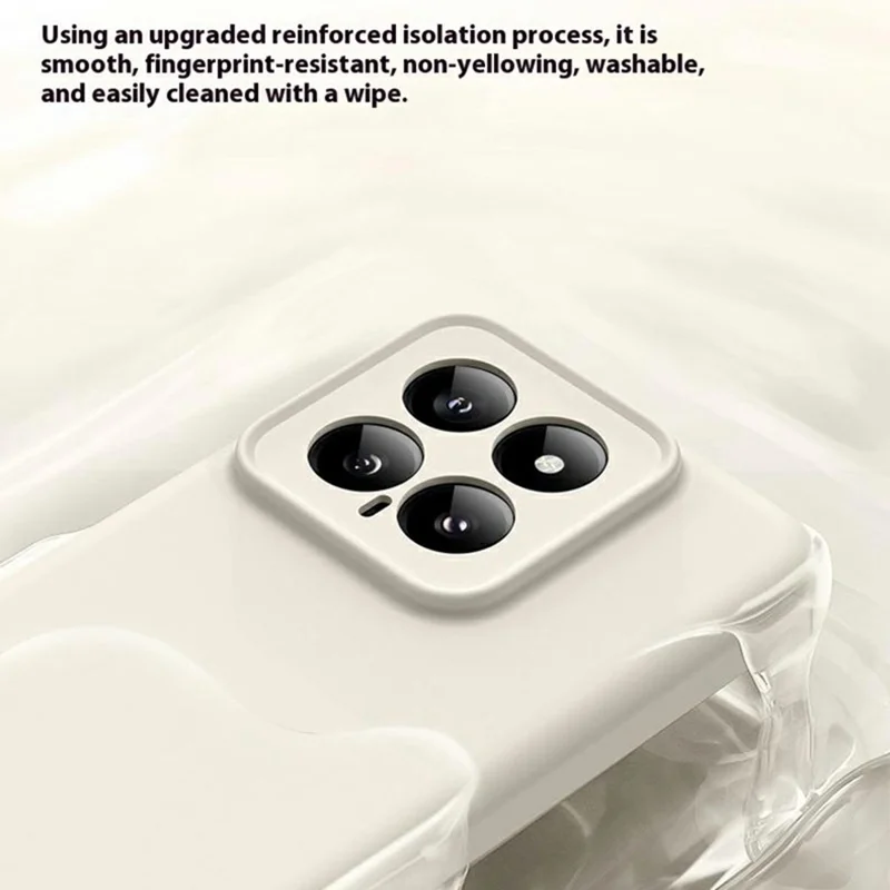 Cover per Xiaomi 14 con Ritagli Precisi, Silicone Liquido + PC Antiurto - Viola Chiaro