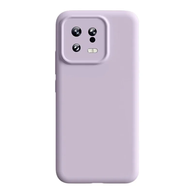 Cover per Xiaomi 13 con Ritagli Precisi, Silicone Liquido + PC Antiurto - Viola Chiaro