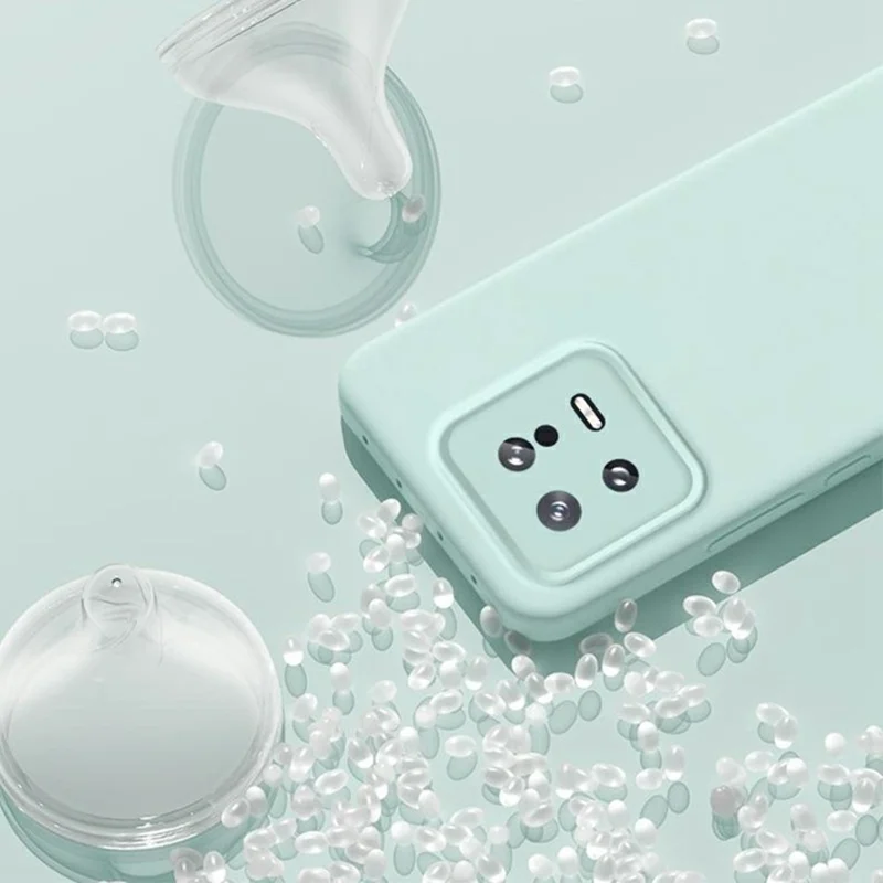 Cover per Xiaomi 13 con Ritagli Precisi, Silicone Liquido + PC Antiurto - Viola Chiaro