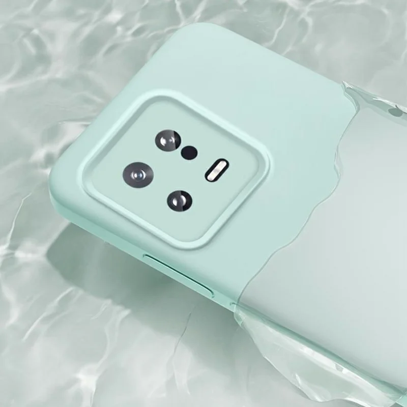 Cover per Xiaomi 13 con Ritagli Precisi, Silicone Liquido + PC Antiurto - Viola Chiaro
