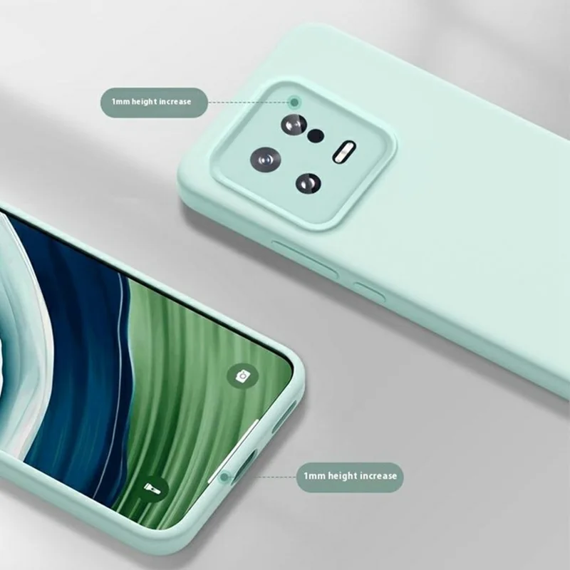 Cover per Xiaomi 13 con Ritagli Precisi, Silicone Liquido + PC Antiurto - Viola Chiaro