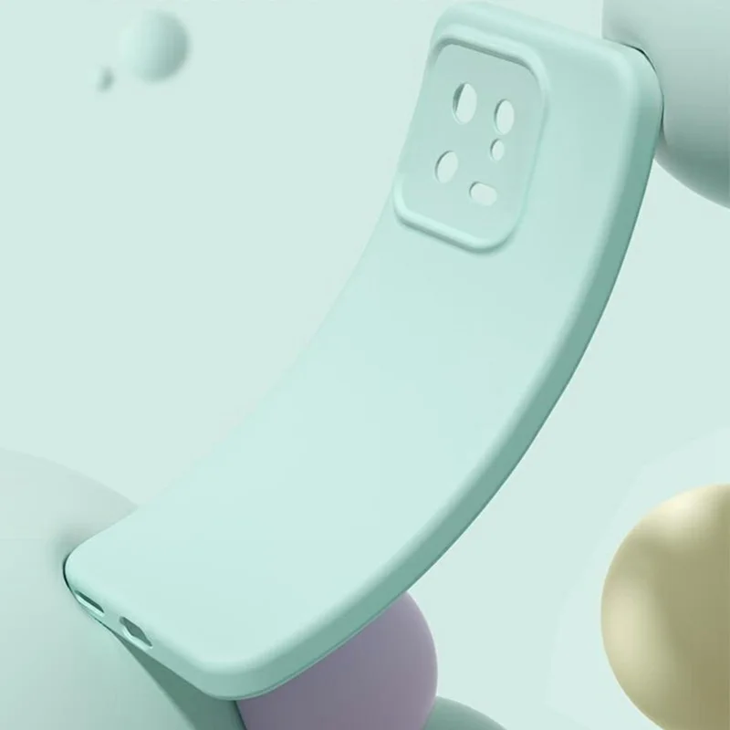 Cover per Xiaomi 13 con Ritagli Precisi, Silicone Liquido + PC Antiurto - Viola Chiaro