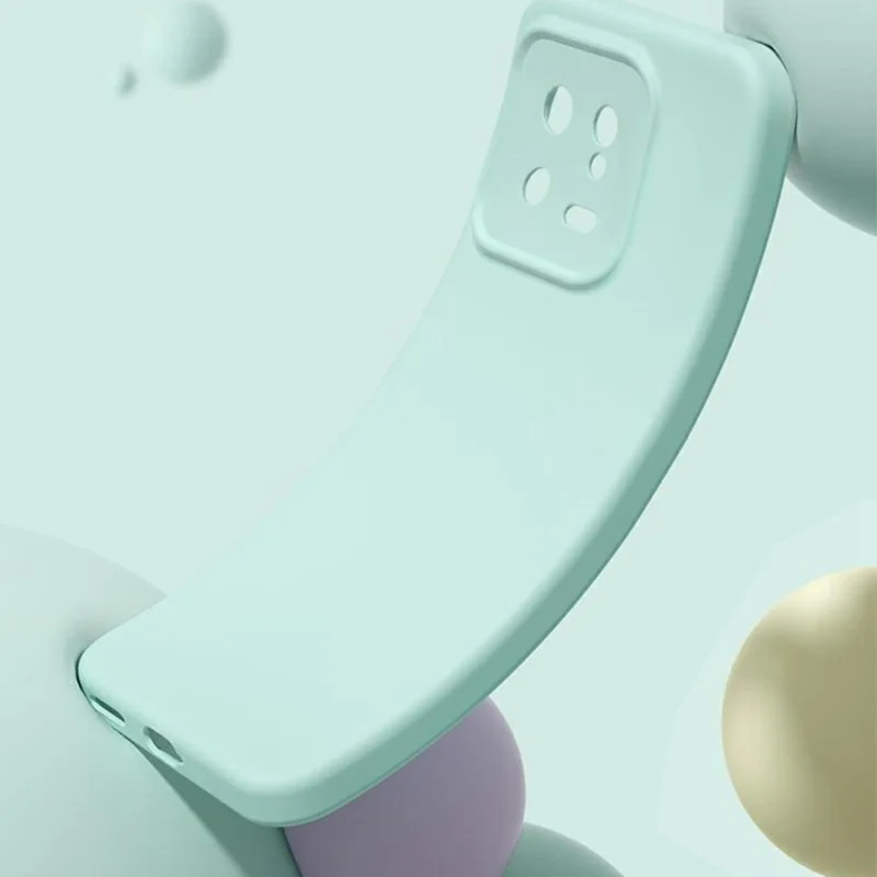 Étui pour Xiaomi 13 Compatible avec MagSafe Découpes Précises Silicone Liquide + PC Coque de Téléphone - Vert Clair