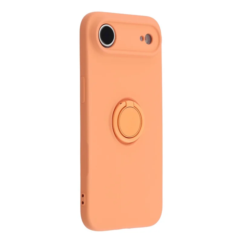 Funda de Silicona con Anillo de Correa y Soporte para iPhone 17 Air - Naranja