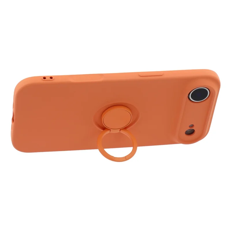 Funda de Silicona con Anillo de Correa y Soporte para iPhone 17 Air - Naranja