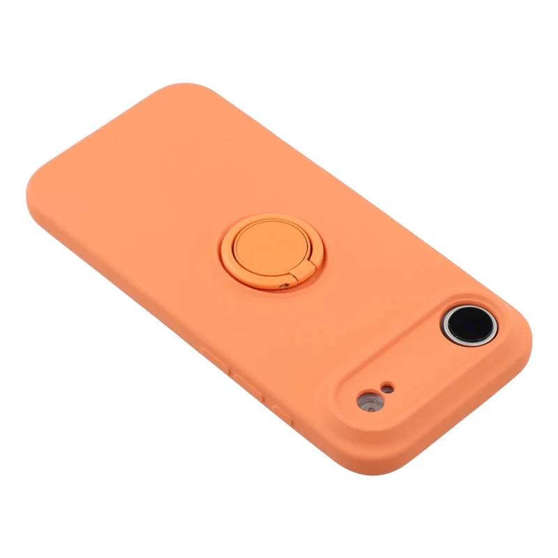 Funda de Silicona con Anillo de Correa y Soporte para iPhone 17 Air - Naranja