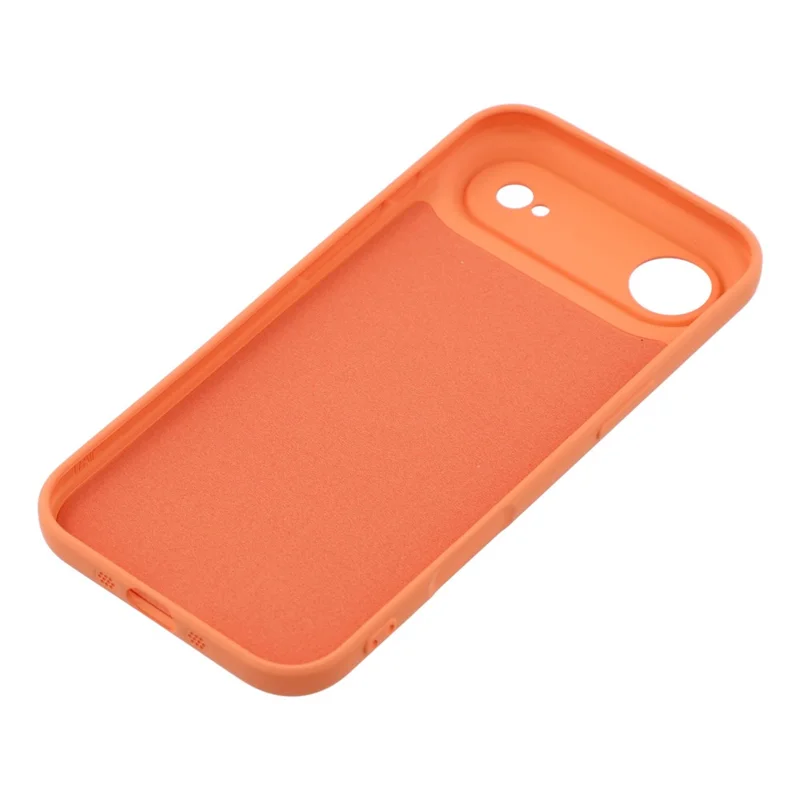Funda de Silicona con Anillo de Correa y Soporte para iPhone 17 Air - Naranja