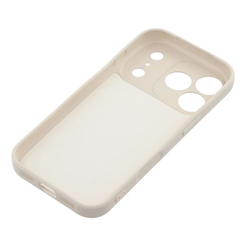 For iPhone 17 Pro Silicone Case with Strap Ring Kickstand Phone Cover - White