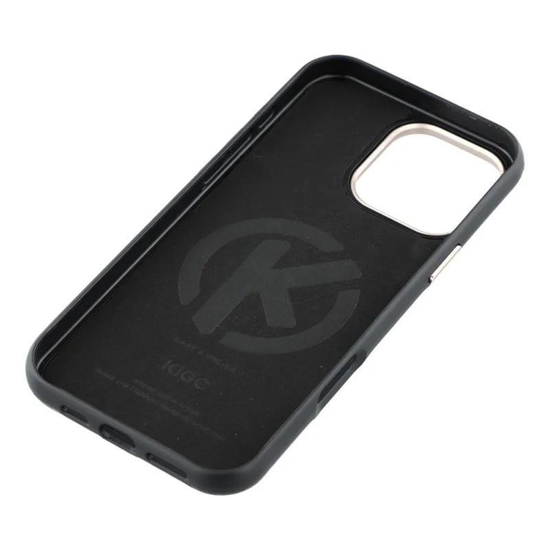 KIGC Für iPhone 16 Pro Hülle Kompatibel mit MagSafe PU-Leder TPU Handyrückseite Schutzhülle - Schwarz