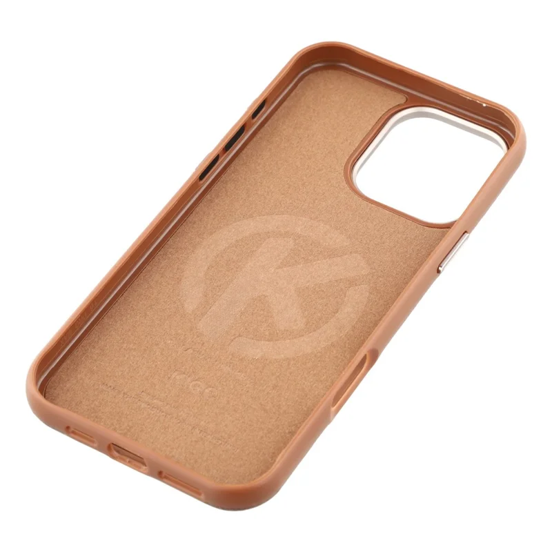 KIGC For iPhone 16 Pro Case Compatible with MagSafe PU Leather TPU Phone Back Cover - Brown