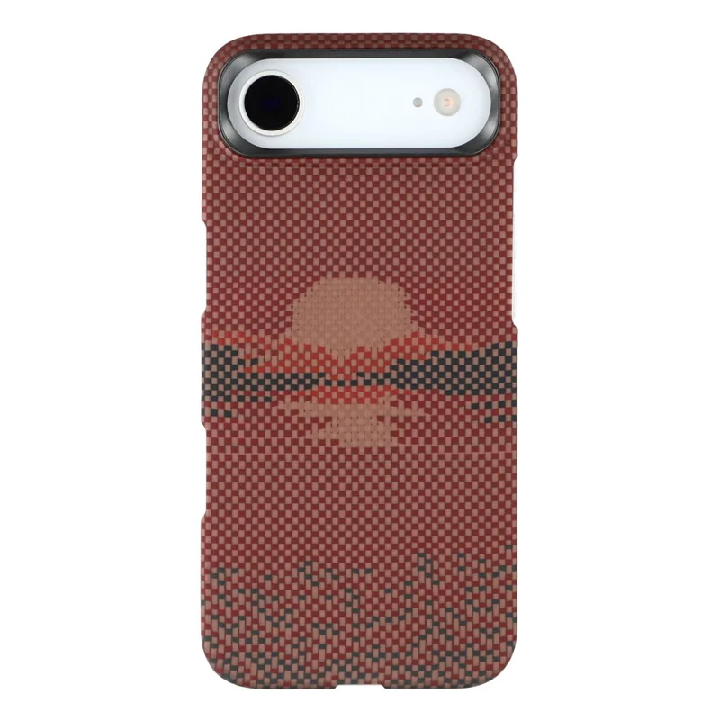 For iPhone 17 Air Magnetic Case Precise Cutouts Aramid Fiber Phone Cover with Metal Lens Frame - Moon