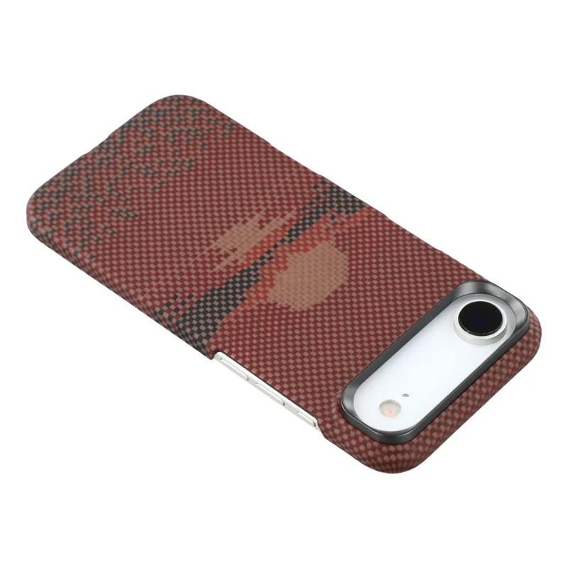 For iPhone 17 Air Magnetic Case Precise Cutouts Aramid Fiber Phone Cover with Metal Lens Frame - Moon