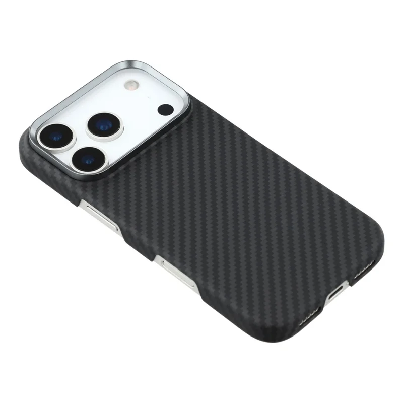 Für iPhone 17 Pro Max Magnetische Hülle 1500D Grobe Textur Aramidfaser Handyhülle mit Metall-Objektivrahmen