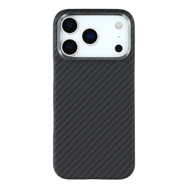 For iPhone 17 Pro Magnetic Case 1500D Coarse Texture Aramid Fiber Phone Cover with Metal Lens Frame