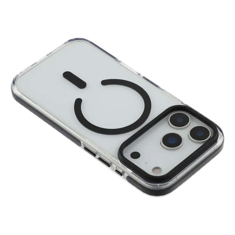 For iPhone 17 Pro Max Case Compatible with MagSafe TPU + PC Clear Back Phone Cover - Black