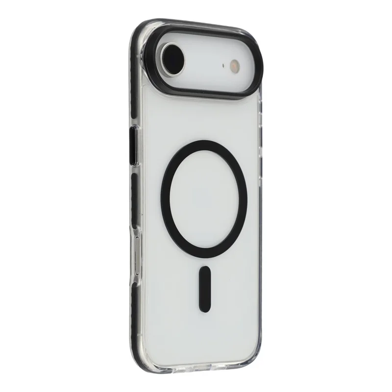 Telefoonhoesje voor iPhone Air, compatibel met MagSafe, TPU + PC, transparant hoesje met zwarte rand