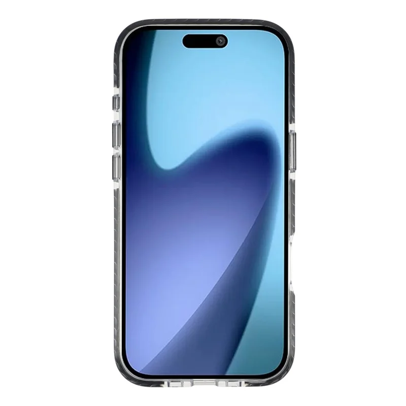 Telefoonhoesje voor iPhone Air, compatibel met MagSafe, TPU + PC, transparant hoesje met zwarte rand