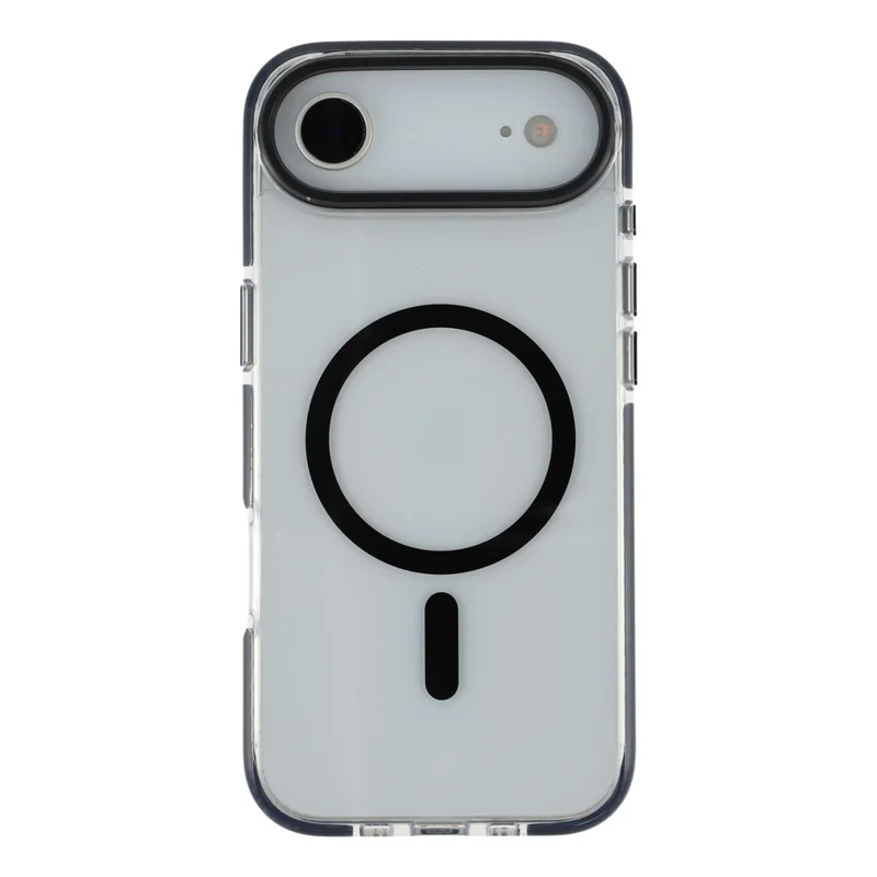 Telefoonhoesje voor iPhone Air, compatibel met MagSafe, TPU + PC, transparant hoesje met zwarte rand