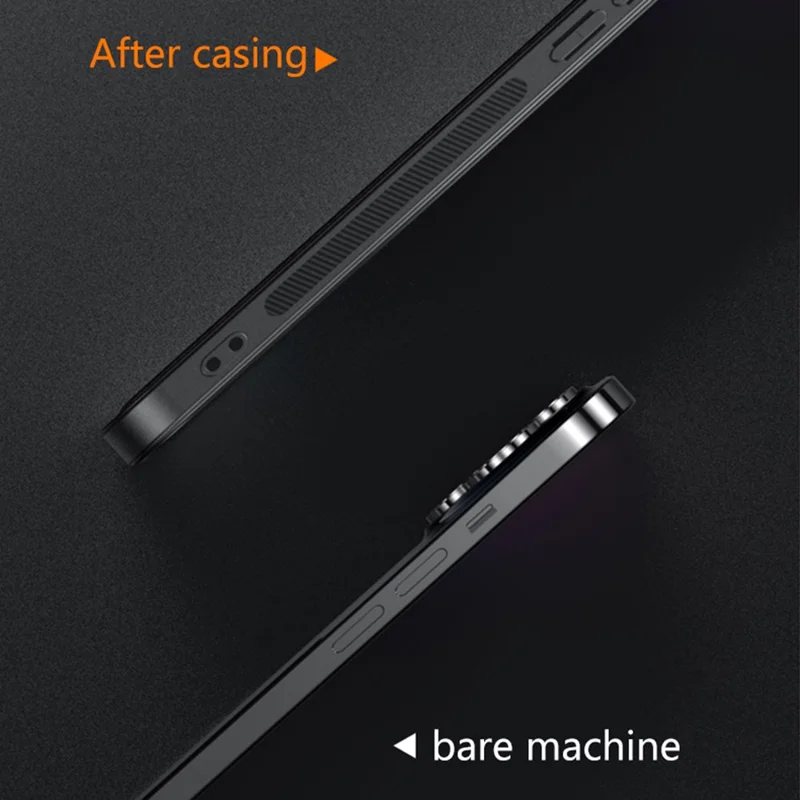 Für iPhone 16 Hülle, kompatibel mit MagSafe, PU TPU PC Rückseite mit Metall-Kamerarahmen - Schwarz
