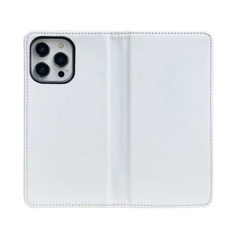 For iPhone 16 Pro Max Case DIY Blank Heat Transfer Leather Flip Phone Cover Set with Inner TPU Case