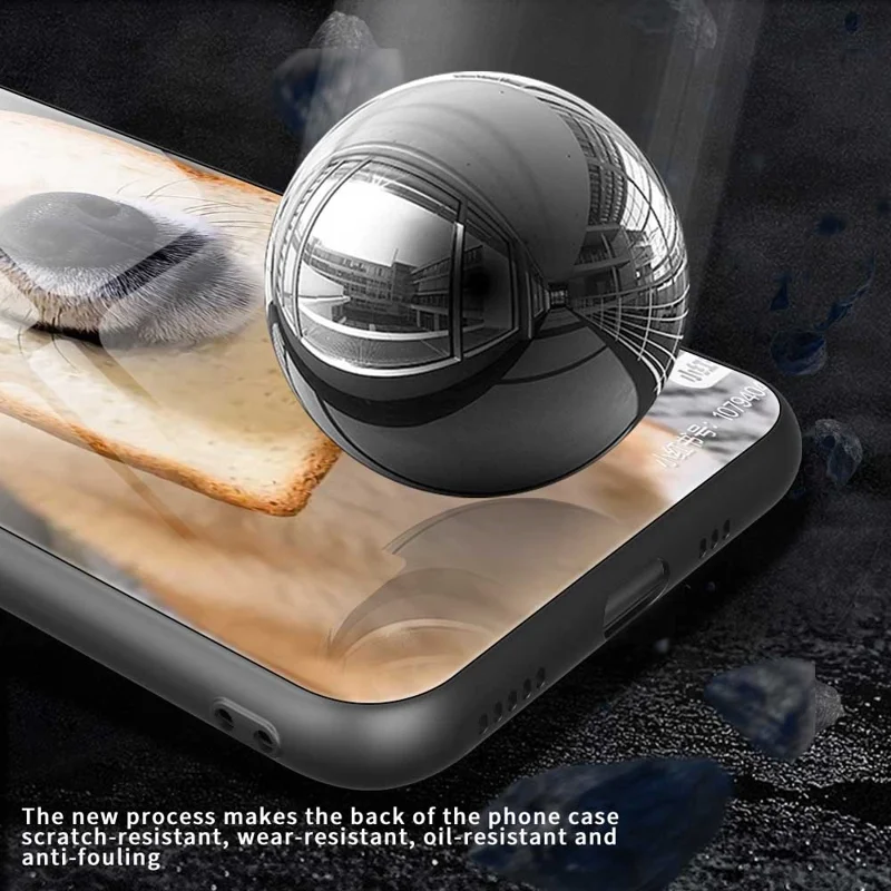 For iPhone Air Case PC TPU Tempered Glass Pattern Printing Phone Back Cover - B0120