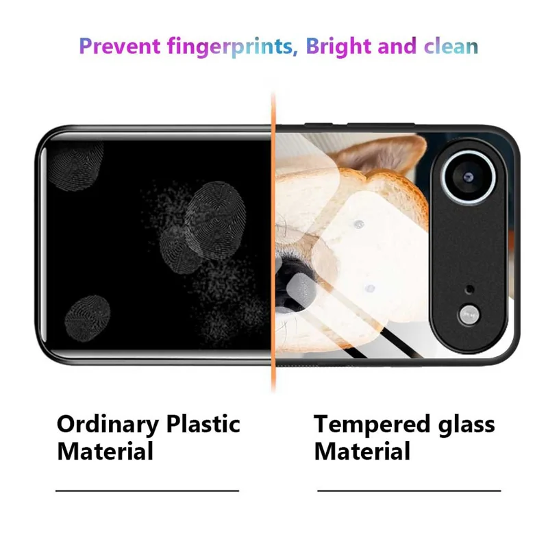 For iPhone Air Case PC TPU Tempered Glass Pattern Printing Phone Back Cover - B0120