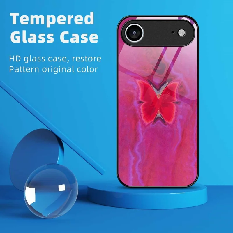 For iPhone Air Case TPU PC Tempered Glass Pattern Printing Phone Back Cover - B0144