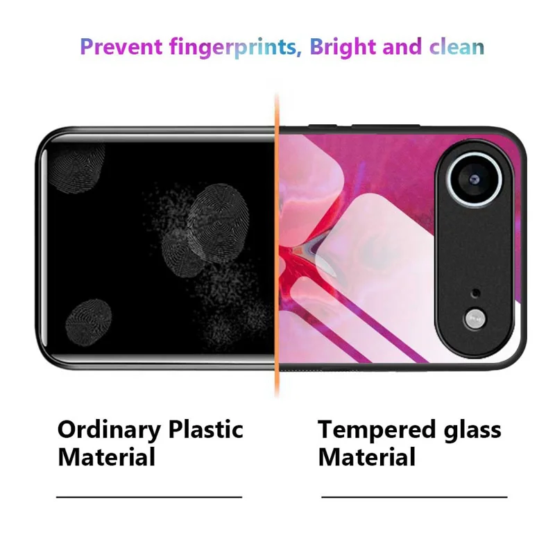 For iPhone Air Case TPU PC Tempered Glass Pattern Printing Phone Back Cover - B0144