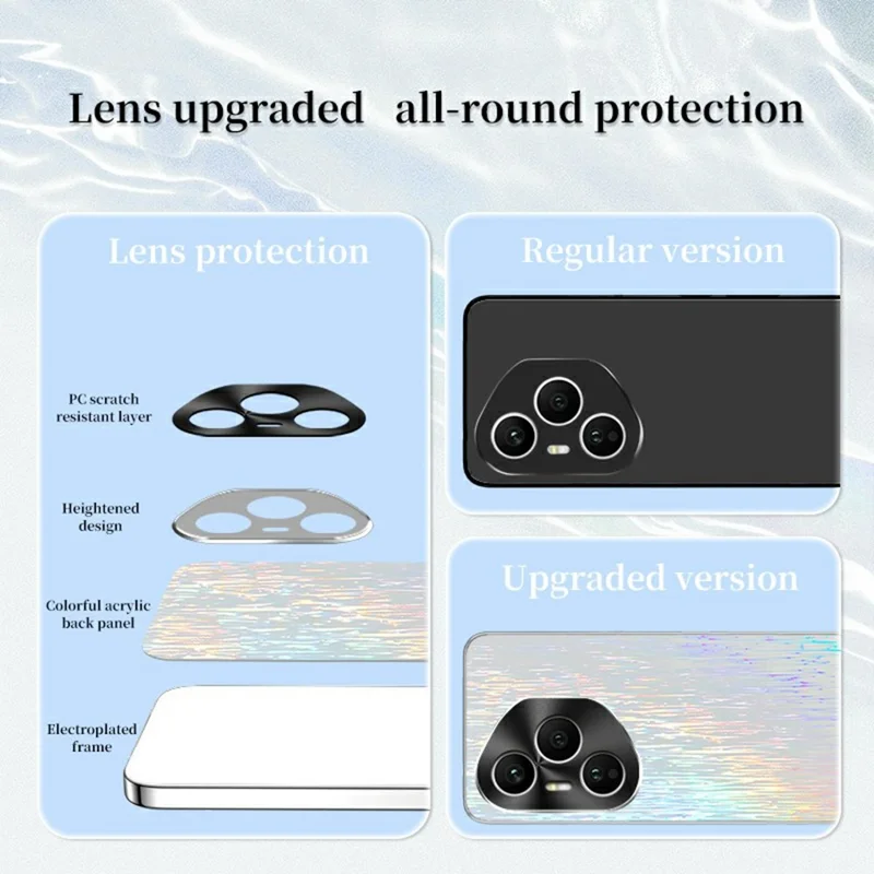 For Honor 400 Pro 5G (Global) Colorful Phone Case Ultra Slim Dropproof Hard PC Back Cover - White